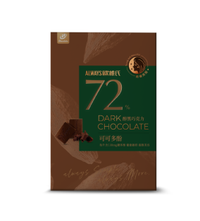 歐維氏醇黑巧克力-72% 91g